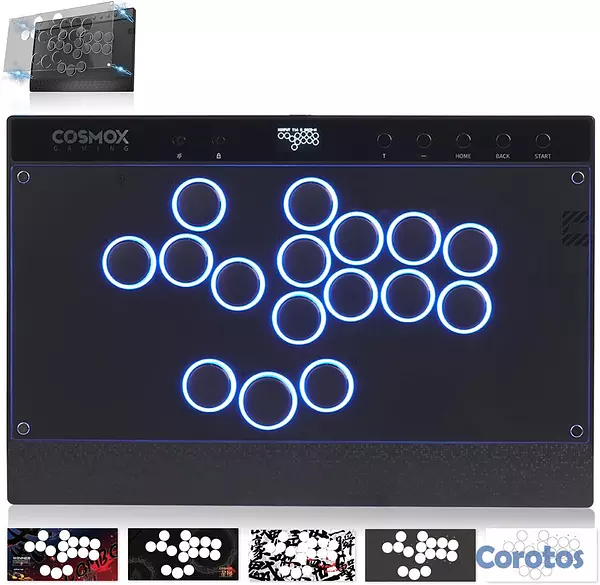 consolas y videojuegos - Cosmox Hautepad C16 - Control Arcade| PC, PS4/PS5, Switch 9