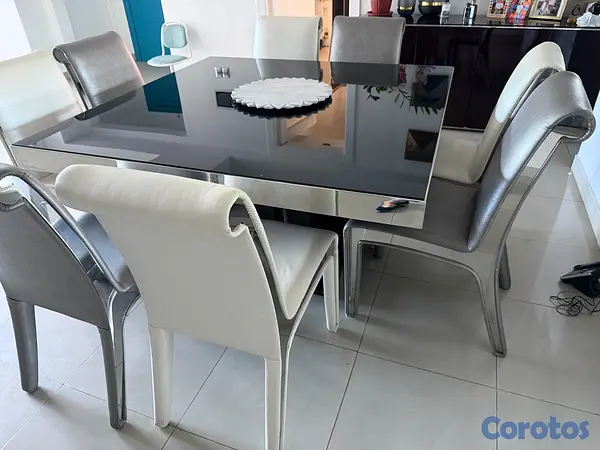 decoración y accesorios - comedor, sillas, lamparas, credenza y espejo 6