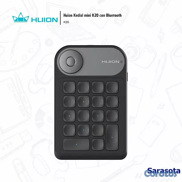 accesorios para electronica - Huion Keydial Mini teclado Bluetooth K20 3