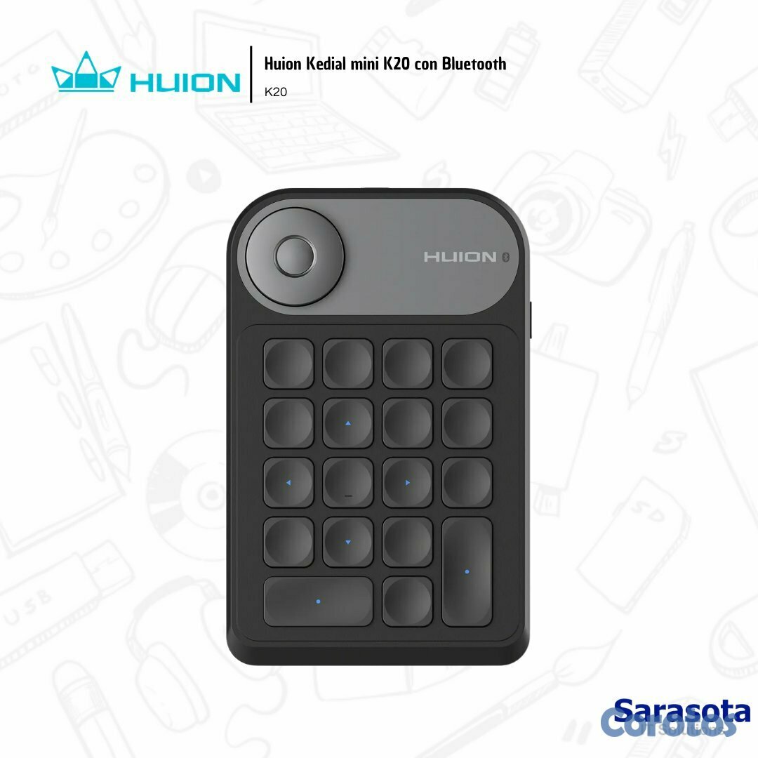accesorios para electronica - Huion Keydial Mini teclado Bluetooth K20 3