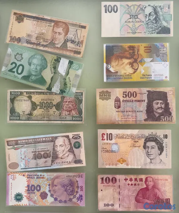 hobby y coleccion - Cuadro Billetes Diversos Paises 3