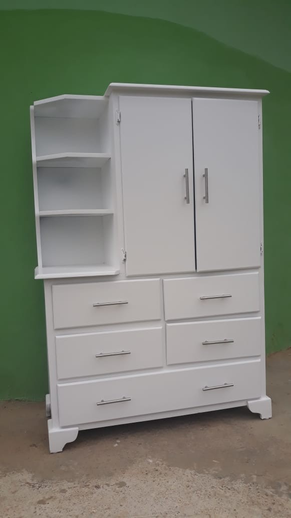 muebles - Gavetero para bebe en color blanco 