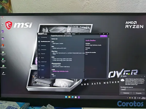 computadoras y laptops - Pc Gaming RGB ---Alto Rendimiento--- Ryzen 5600x 4