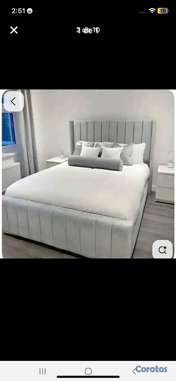 muebles y colchones - un especial de cama tapizada en un súper precio 🧸😍⏰ 7