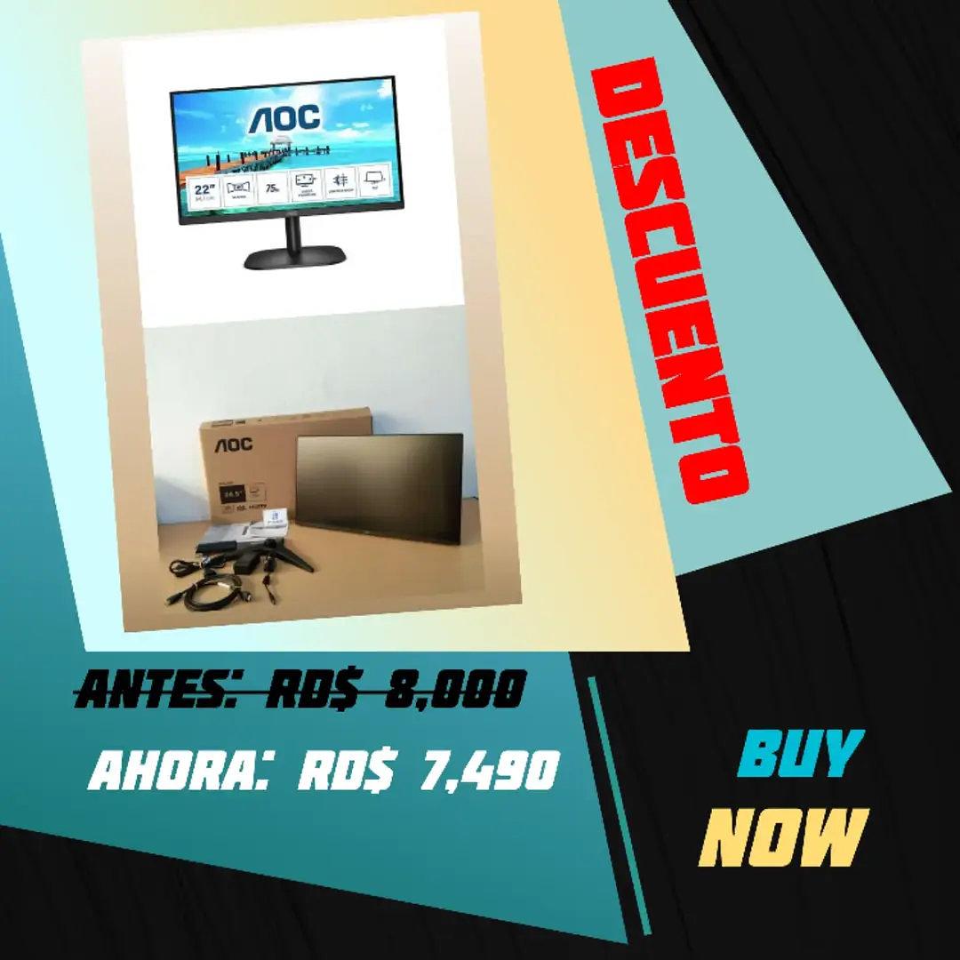 computadoras y laptops - Monitor AOC 22 pulgadas