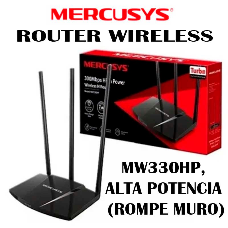 computadoras y laptops - ROUTER MERCUSYS MW330HP 300MPS. MW330HP ALTA VELOCIDAD ANTENA DE 7dBi
 0