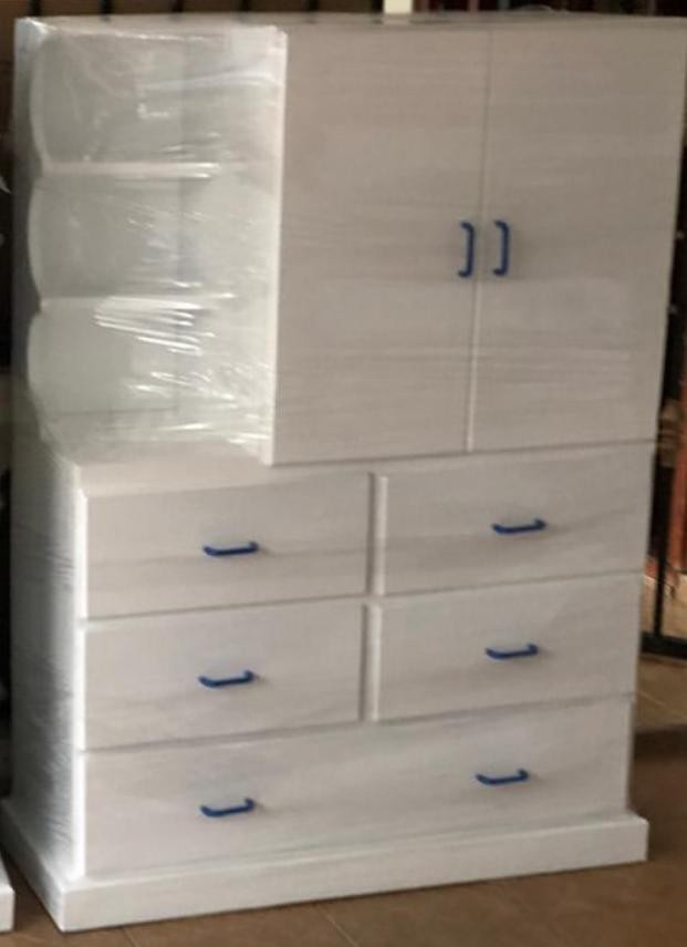muebles - Gavetero para bebe en color blanco  1