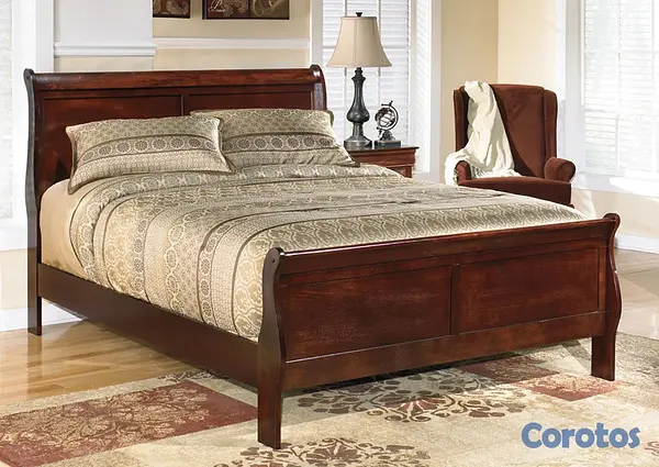 muebles y colchones - Cama modelo Trineo con 2 colchones. Nueva 9