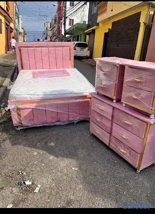 muebles y colchones - Juego de Habitación Cama  6