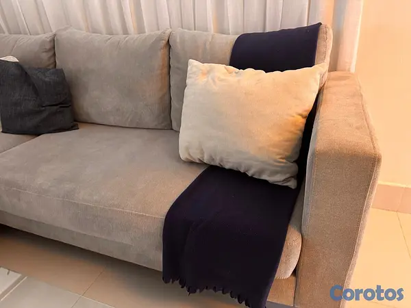 muebles y colchones - mueble L color gris grande y cómodo  5