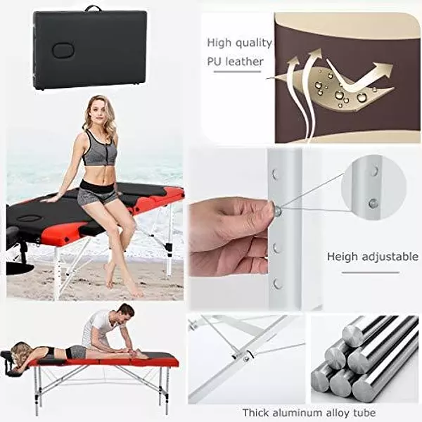 Salud y Equipamiento Médico - Mesa De Masaje Cama De Spa Cama De Masaje 3 Pliegues Mesa D 2