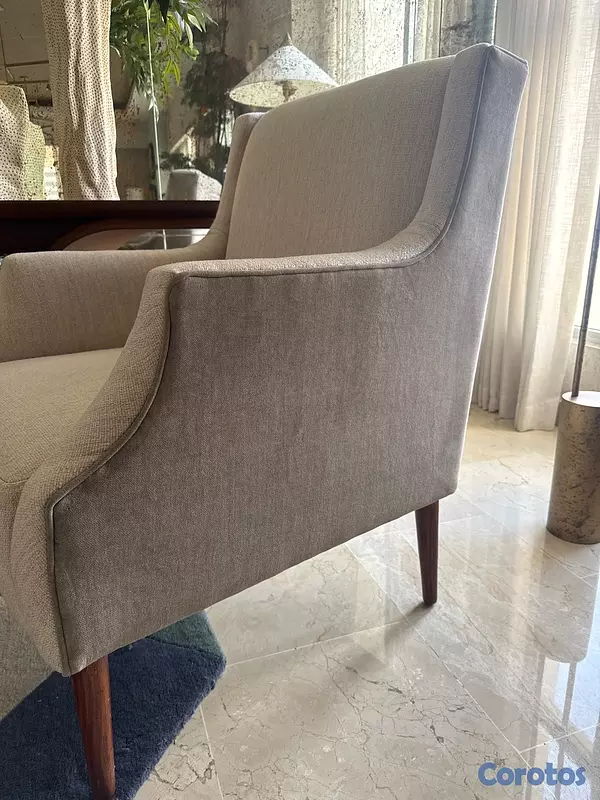 muebles y colchones - Butaca de Tela y Madera  2