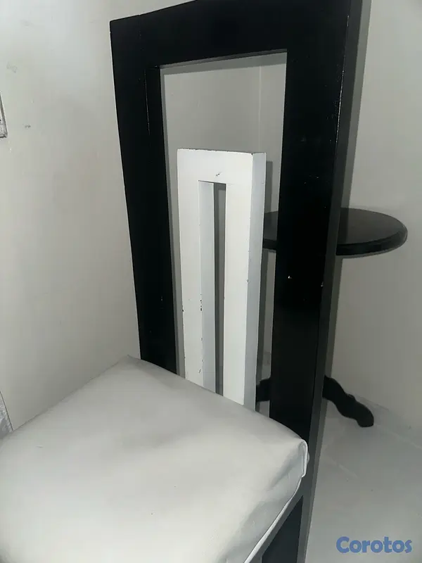 muebles y colchones - juego de comedor 4/ sillas com tope de cristal 4