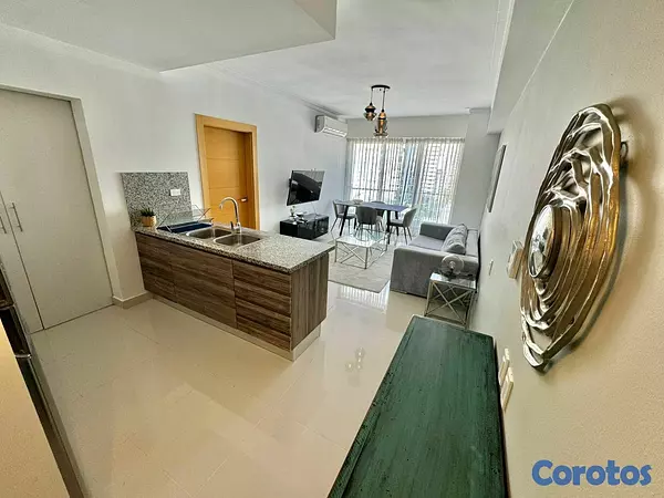 apartamentos - Alquilo Apartamento Amueblado en Piantini wi 2