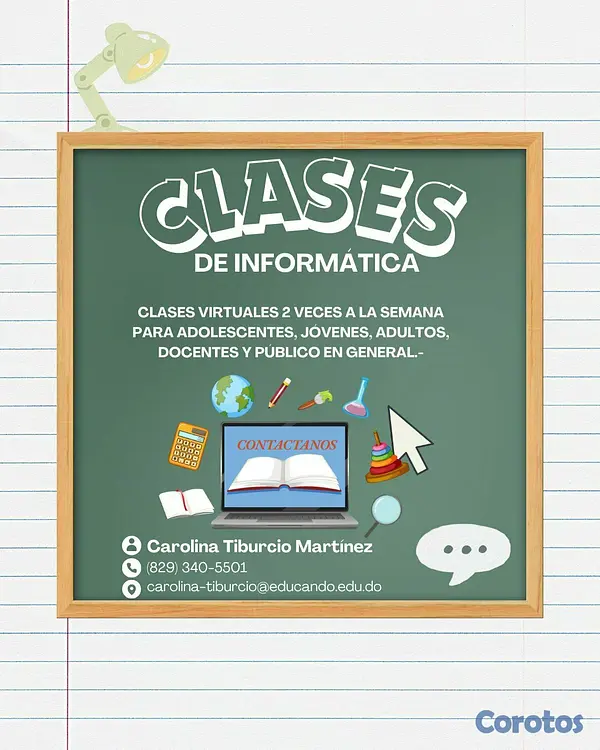 cursos y clases - CLASES DE INFORMÁTICA VIRTUAL PERSONALIZADA 2