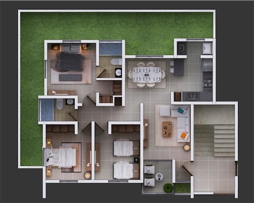 apartamentos - Proyecto De Apartamentos con Áreas sociales en Gurabo. 6