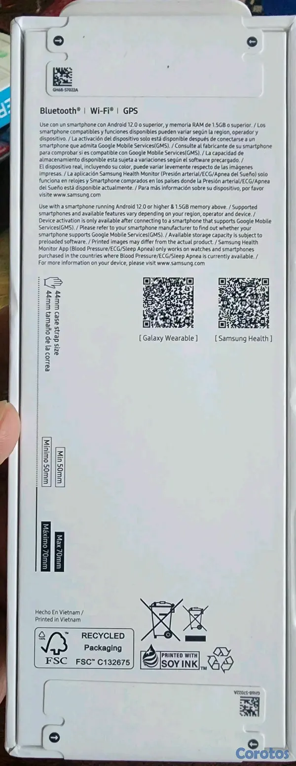 otros electronicos - Reloj inteligente Samsung Galaxy wacth 8  2