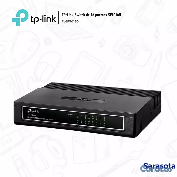 accesorios para electronica - TP-Link Switch 16 Puertos TL SF1016D 2