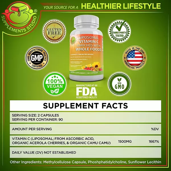 Salud y Equipamiento Médico - Vitamina C  180caps Supplements - 2