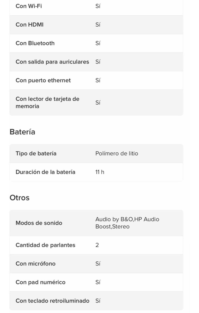 computadoras y laptops - Laptop HP COMO NUEVA ÚNICO DUEÑO  8