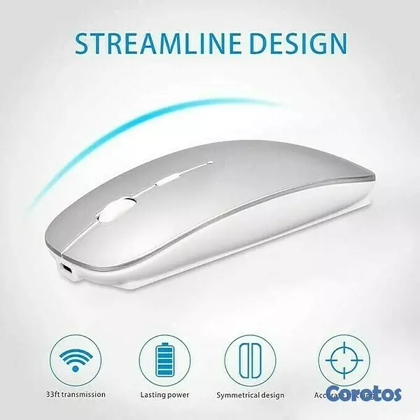 accesorios para electronica - MOUSE INALAMBRICO RECARGABLE 2.4G + BLUETOOTH 1