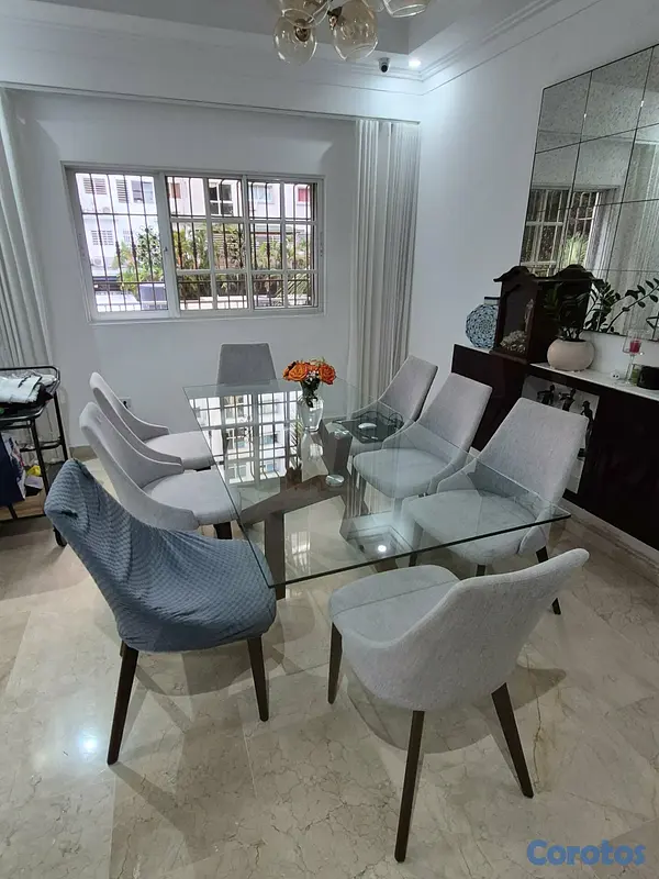 muebles y colchones - Mesa de Comedor en Cristal Capacidad 8 Personas 8
