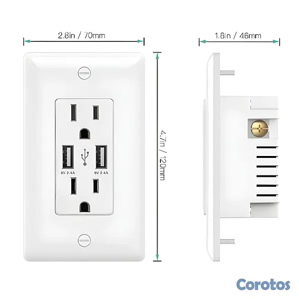 herramientas, jardines y exterior - Enchufe de Pared Inteligente con Puertos USB para  1