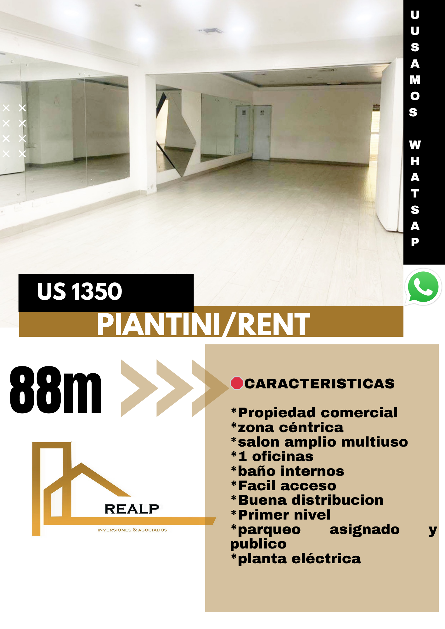 oficinas y locales comerciales - Local céntrico en Piantini 