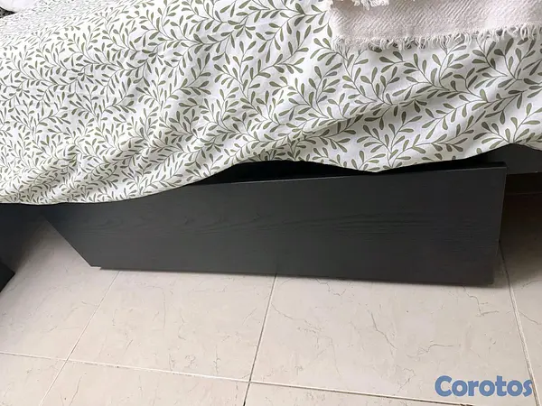 muebles y colchones - Cama Full malm Ikea con Colchon  4