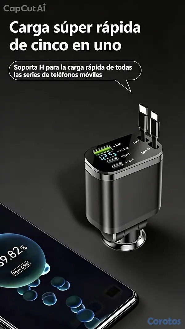 accesorios para vehiculos - cargador para auto  4