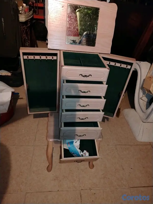 muebles y colchones - joyero de pie o armario joyero de estilo "shabby chic" o vintage 3
