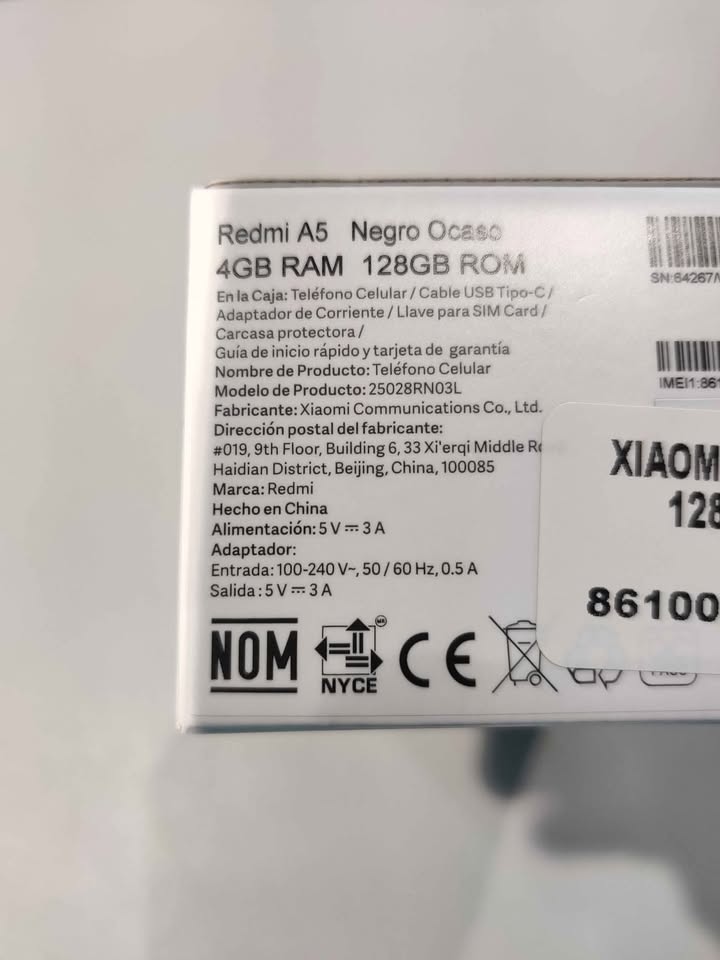 celulares y tabletas - Xiaomi RedMi A5 128GB