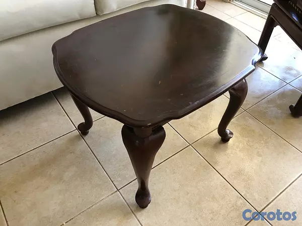 muebles y colchones - mueble con mesa en caoba en excelente condiciones  2