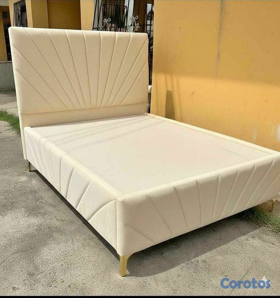 muebles y colchones - Bases de camas tapizadas, envio gratis