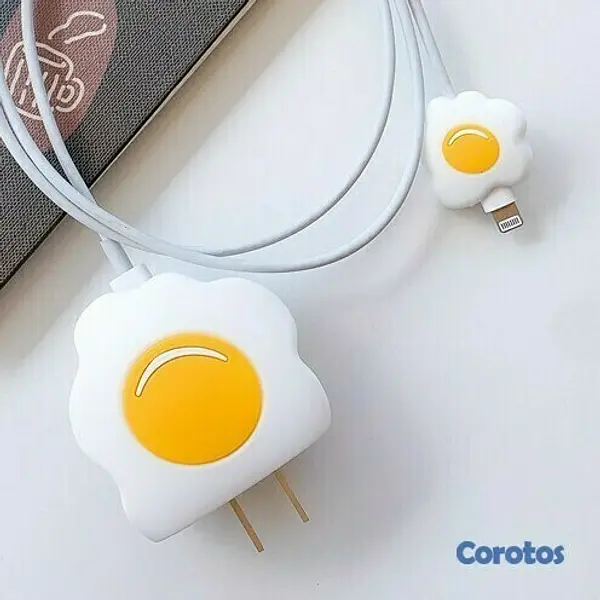 otros electronicos - Protector para cargador iphone tipo c de dibujos animados 8