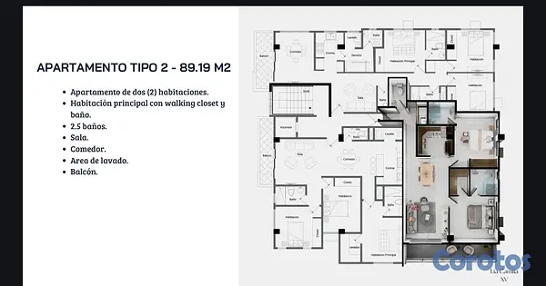 apartamentos - Apto 403, Proyecto LC en Atala 3