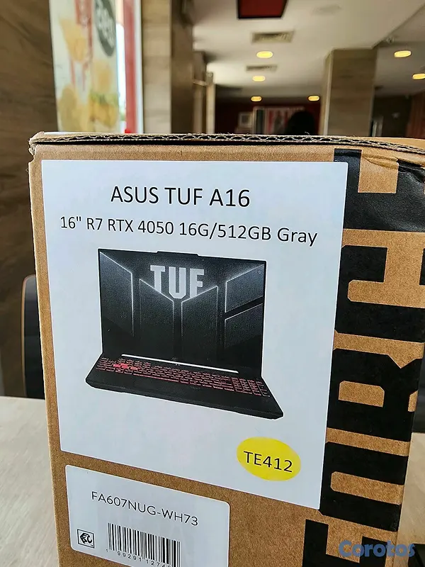 computadoras y laptops - Asus tuf a16 ryzen 7 RTX 4050 4