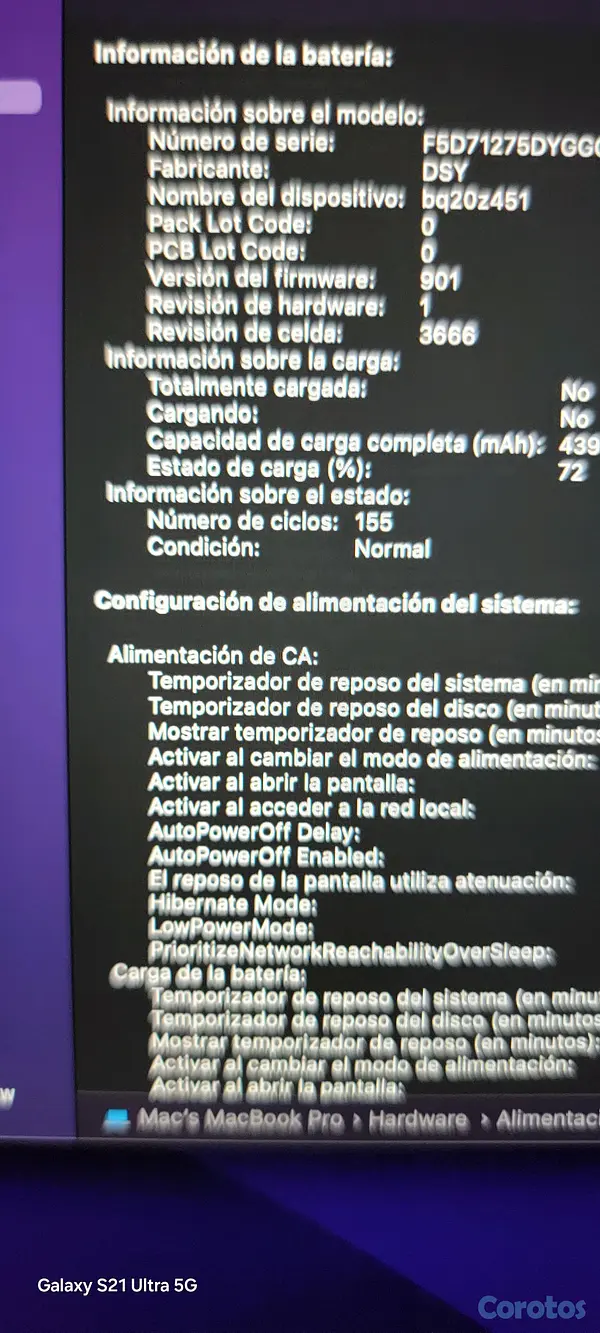 computadoras y laptops - macbook pro 13 2016 8 ram 256gb procesador i5 10
