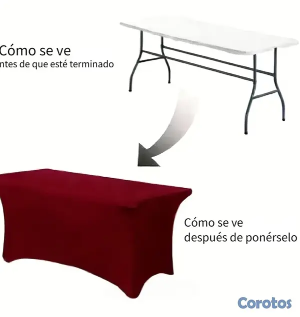 decoración y accesorios - Manteles para mesas plegables de 2,4,6 y 8 pies de 4