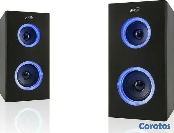 camaras y audio - Altavoz (par) portable inalambrico con LED 3