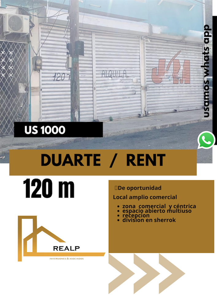 oficinas y locales comerciales - Local en la Duarte comercial