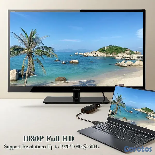 computadoras y laptops - 🔌 Adaptador HDMI a VGA + Cable VGA incluido (¡Solu 8