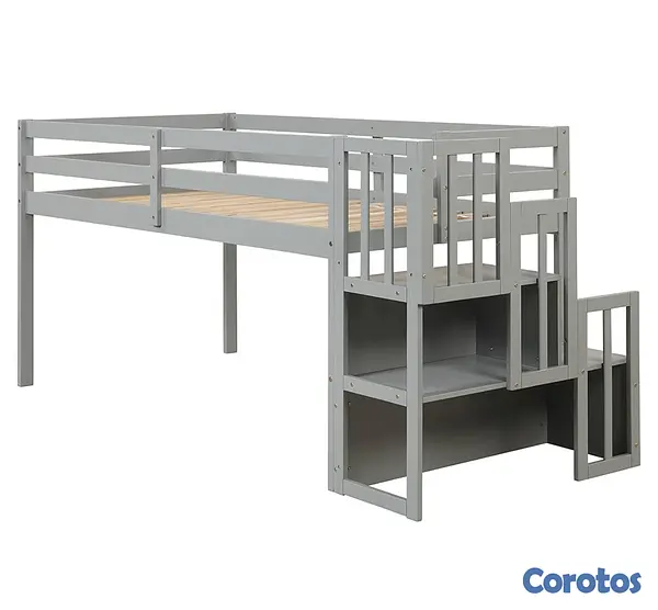 muebles - Cama Twin tipo camarote para niños y niñas  2