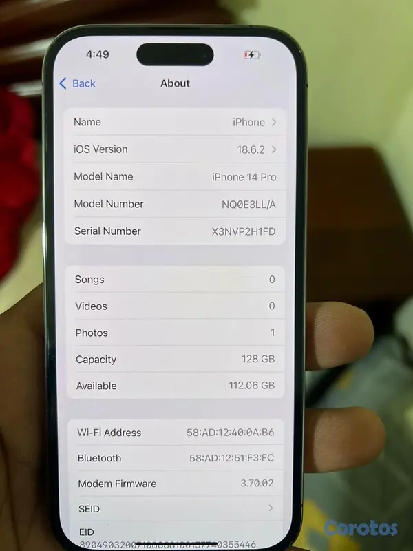 celulares y tabletas - IPHONE 14 PRO 8