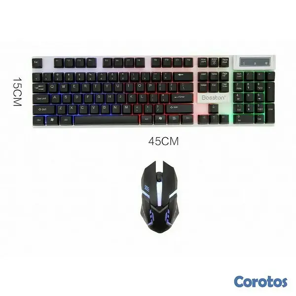 celulares y tabletas - Teclado y Mouse Gamer Bosston 8310 Retro iluminado 3
