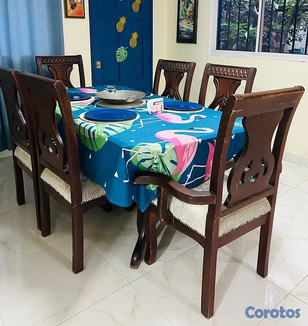 muebles y colchones - juego de comedor en caoba. 3