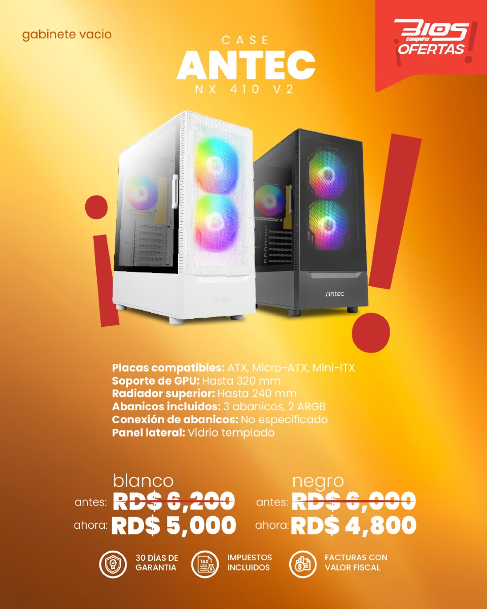 computadoras y laptops - case Antec NX410 0
