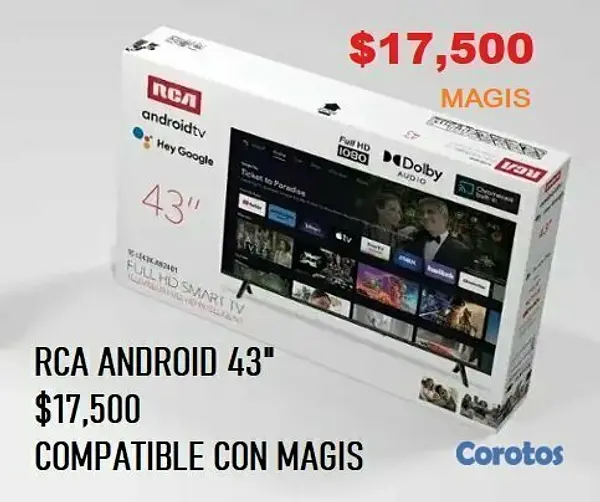 tv - TV RCA ANDROID 43 PG 2024 FHD 1080P PLAYSTORE $17, 2