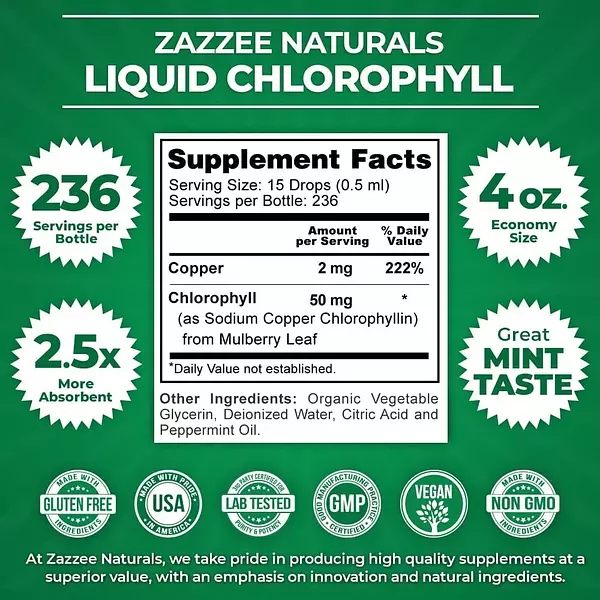 Salud y Equipamiento Médico - Clorofila 50 Mg Zazzee - Ml A $1464 - Ml A $1542 2