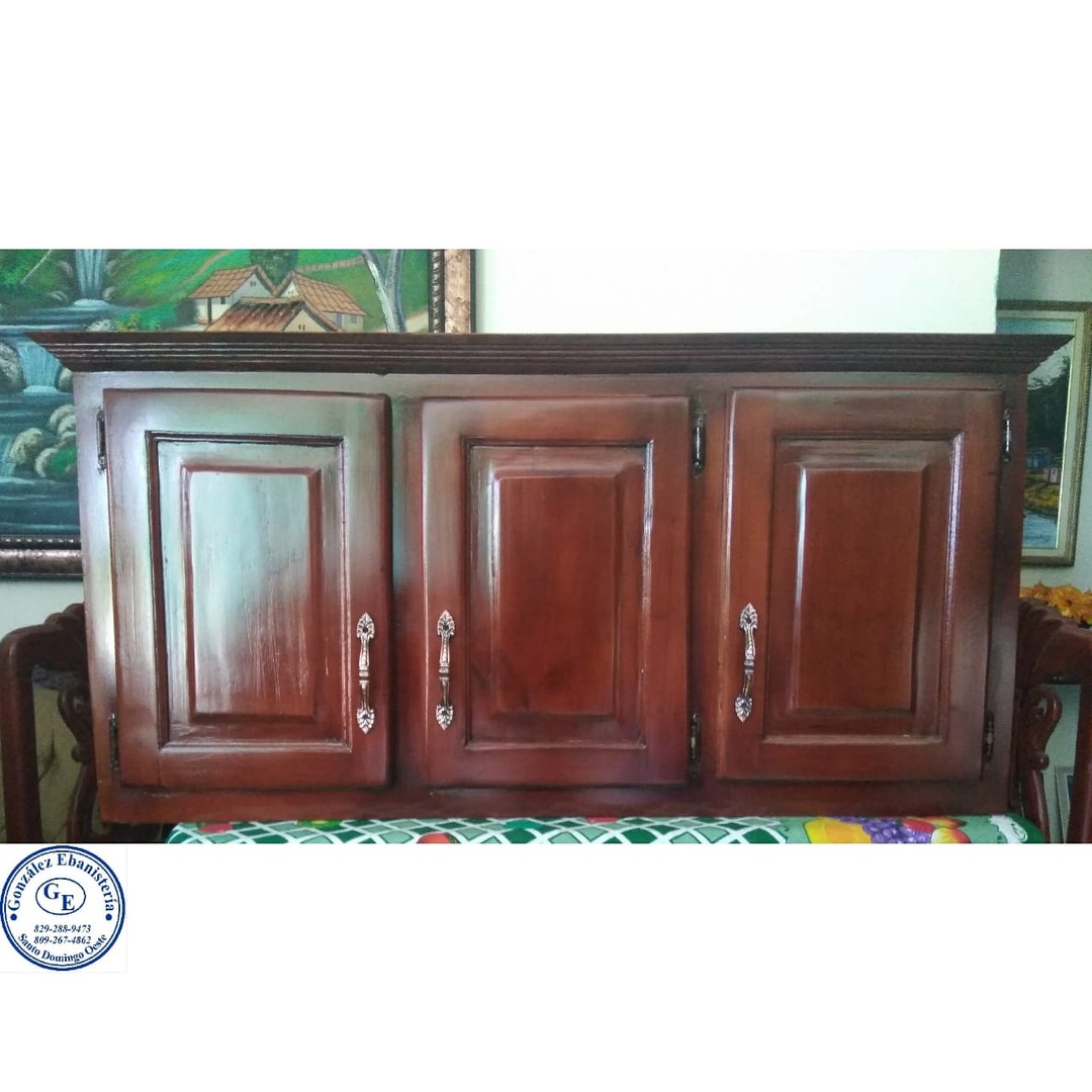 cocina - Gabinete de tres puertas de cocina en madera  5